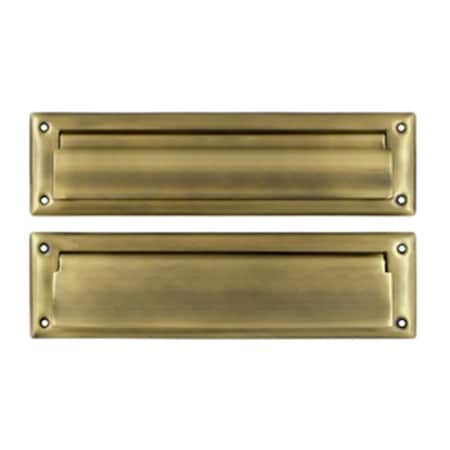 Patioplus 13.12 in. Mail Slot with Interior Flap, Antique PA2667164